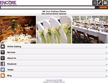 Tablet Screenshot of encoreeventrentals.com